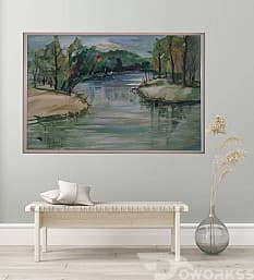 abstract decorative paintings and portrait