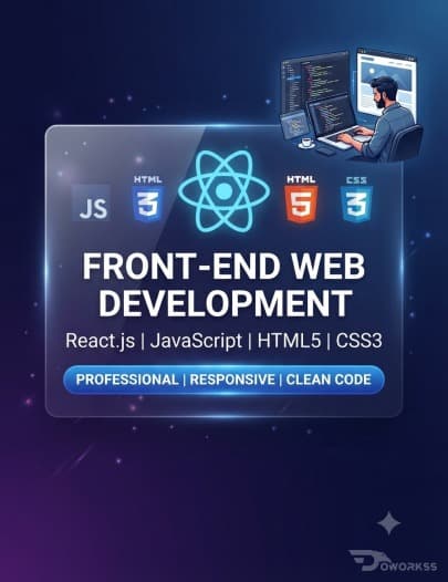 تطوير واجهات أمامية احترافية ومتجاوبة باستخدام React.js, JavaScript, HTML, CSS